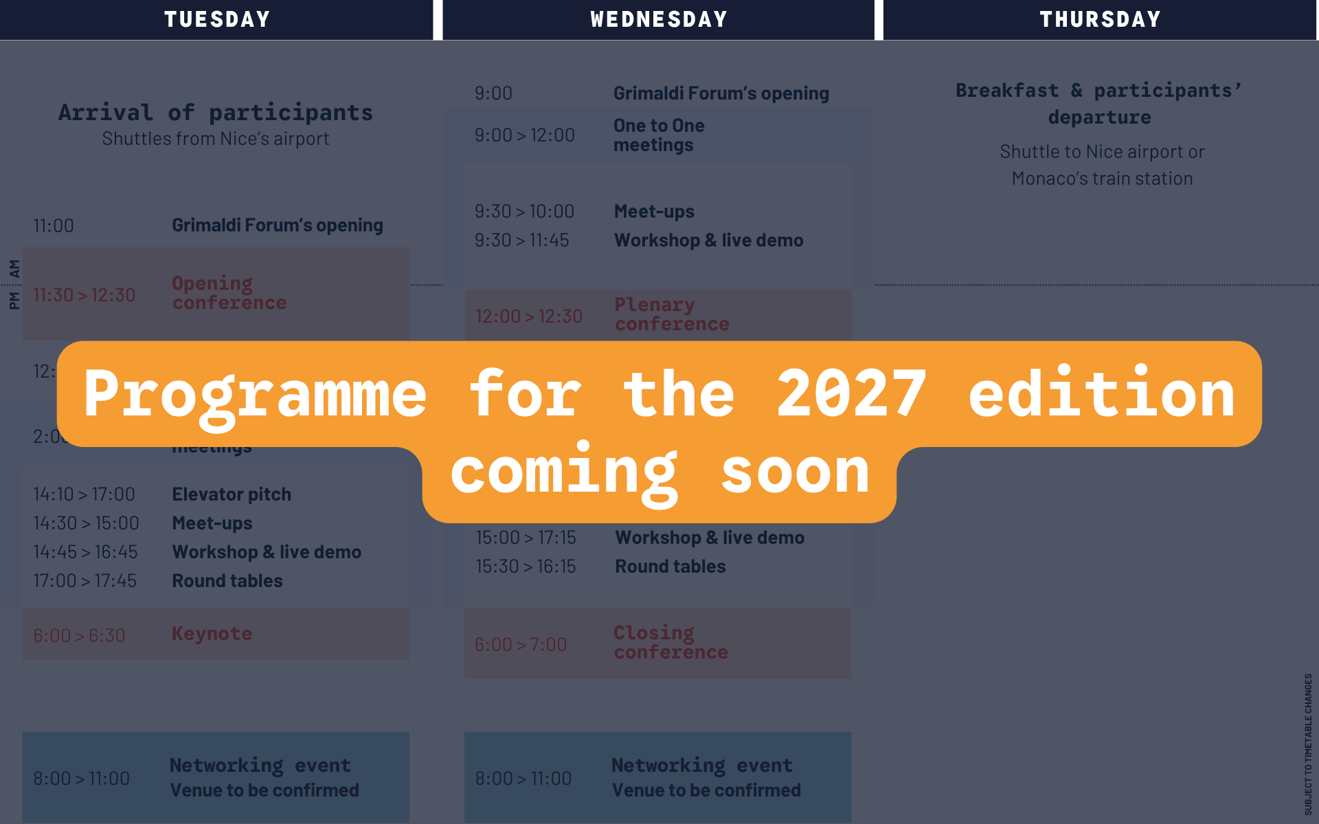 Ready For IT | Programme overview |From 1st to 3rd June 2027 à Monaco