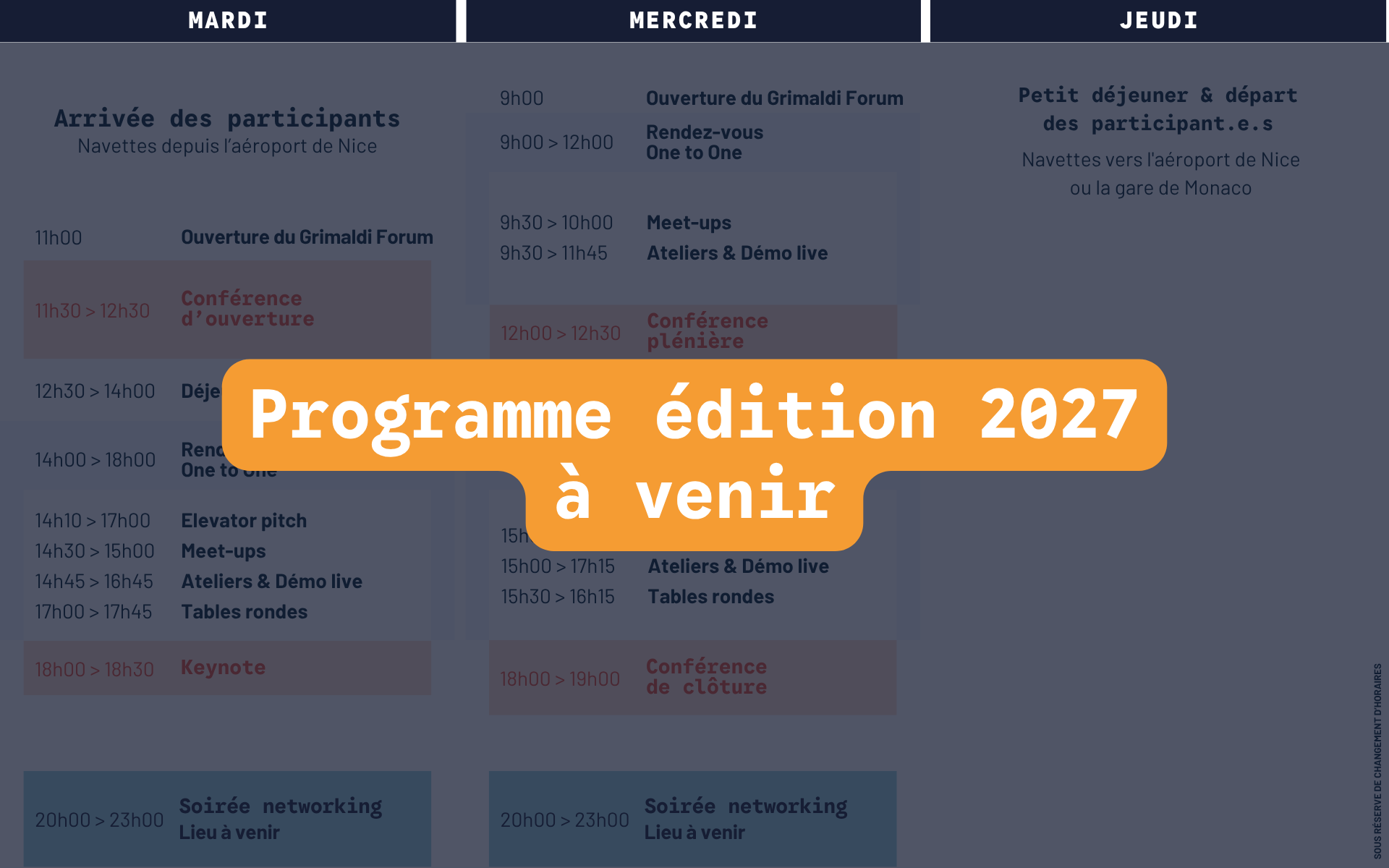 Ready For IT | Vue d'ensemble sur le programme |Du 1er au 3 juin 2027 à Monaco